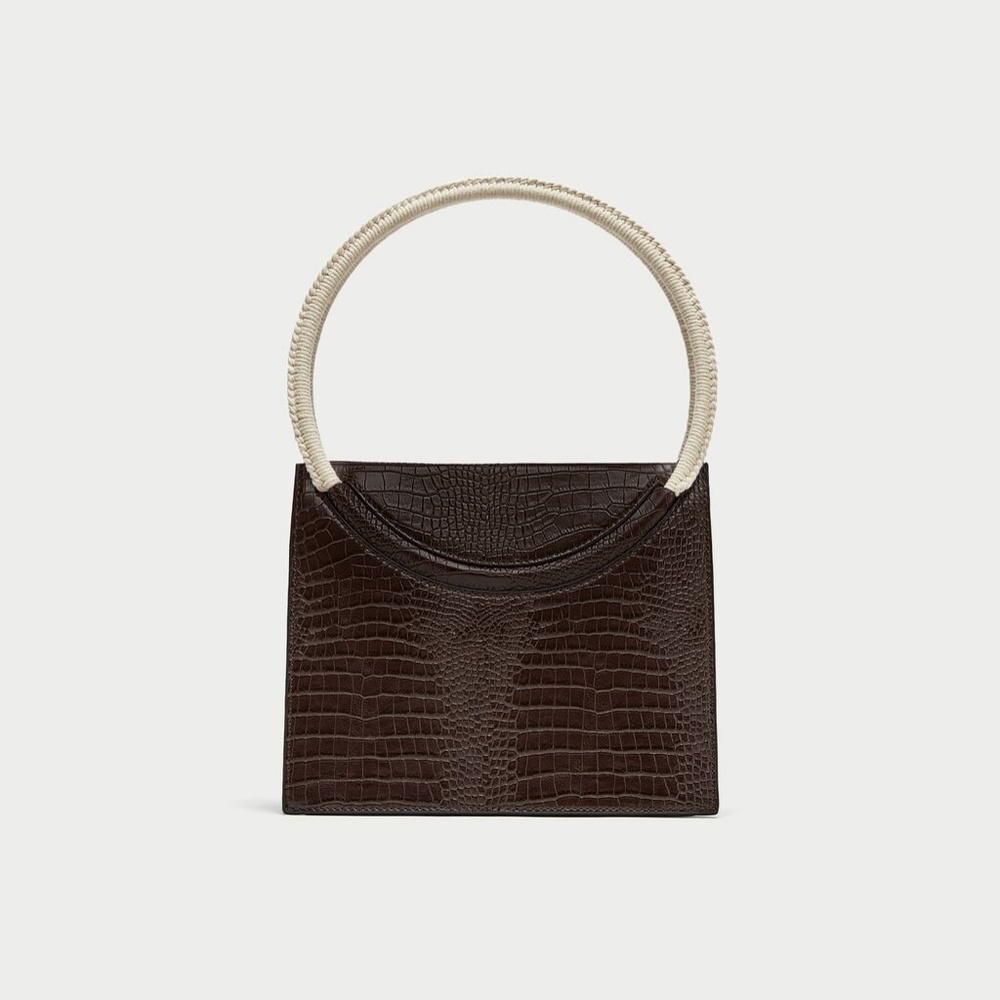 NWT Embossed Faux Leather City Satchel - Picture 7 of 7